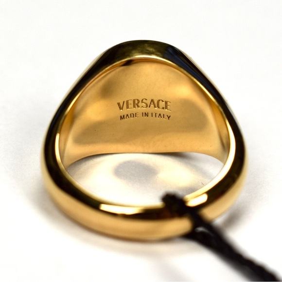NWT VERSACE Gold Red Medusa Logo Ring - Picture 5 of 10